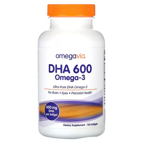 OmegaVia DHA 600 Omega-3 (120 Softgels)