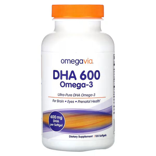OmegaVia DHA 600 Omega-3 (120 Softgels)