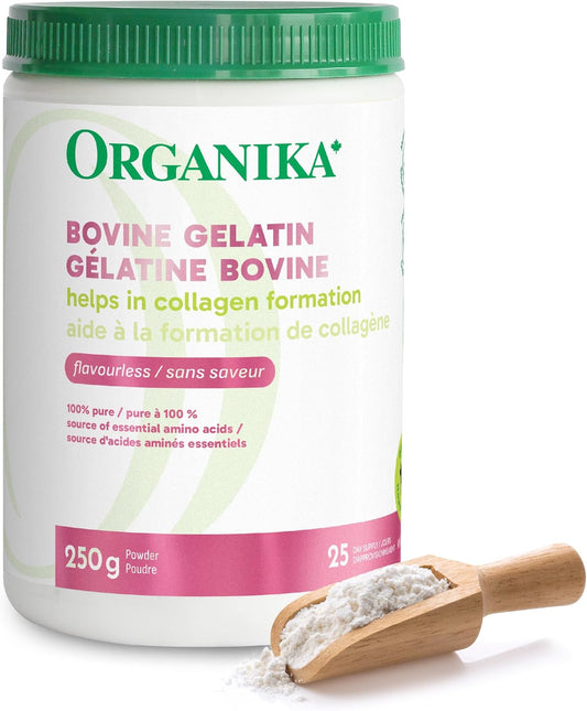 Organika Grass-Fed Bovine Gelatin Powder (250g)