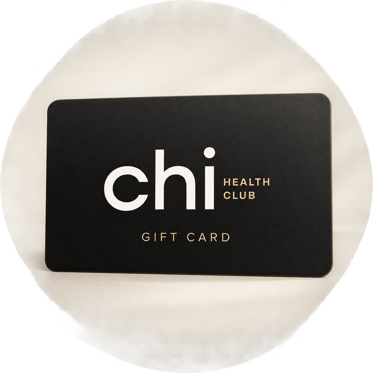 Chi Health Club black and gold product gift card