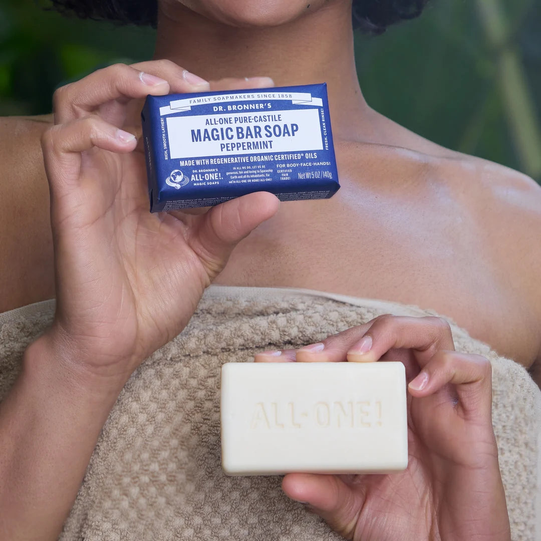 Dr. Bronner’s Pure-Castile Bar Soap (140g) Peppermint