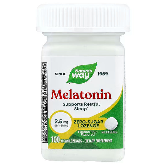 Nature's Way, Melatonin, Passion Fruit, 2.5 mg, 100 Vegan Lozenges